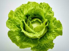 ein Grün Grüner Salat isoliert foto