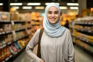 jung Geschäft Frau mit Hijab foto