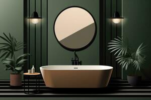 Grün Badezimmer modern Hintergrund foto