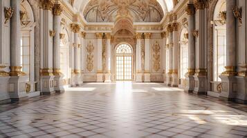 Foto von das Zimmer mit das Innere Design von das Palast von Versaille, Frankreich. generativ ai