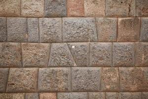 Detail der Inka-Mauer in der Stadt Cusco, Peru? foto