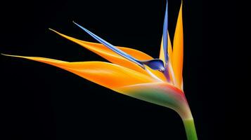 Foto von schön Strelitzia Blume isoliert auf Weiß Hintergrund. generativ ai