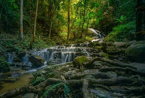 ein Herrlich Wasserfall gefangen im lange Belichtung, chaingmai, Thailand. foto