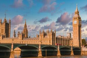 groß ben und Westminster Brücke im London foto