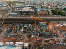 Gebäude Schiene baltika Projekt im das Zentrum von Riga. foto