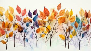 Aquarell bunt Hintergrund gemacht von gefallen Herbst Blätter foto