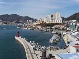 Hafen der Stadt Yeosu. Südkorea foto