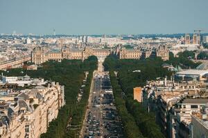 Antenne Paris Stadtbild Aussicht von Eiffel Turm foto