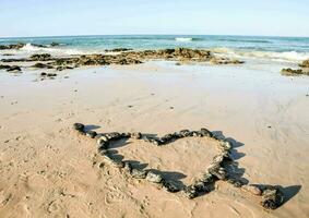 Herz am Strand foto