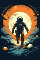 Raum Astronaut Poster foto