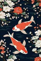 Koi Karpfen Fisch japanisch Hintergrund zum Poster foto