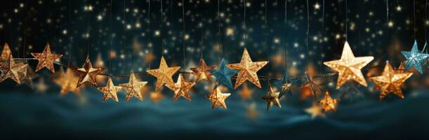 Weihnachten Hintergrund mit golden Sterne foto