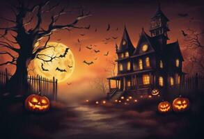 gruselig retro Stil Halloween Hintergrund foto