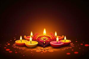 glücklich Diwali Hintergrund. generativ ai foto