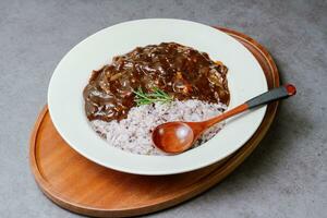 jjajang bap, Reis mit schwarz Bohne Soße foto