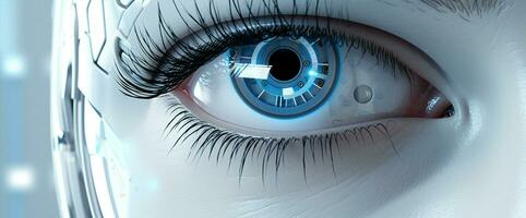 Auge Frau Technologie Roboter foto