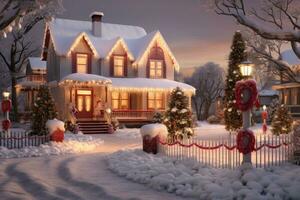 Magie Weihnachten Haus foto