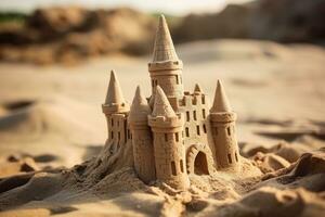 Gebäude ein Sand Schloss foto