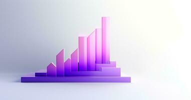 3d Rendern von ein lila Graph foto