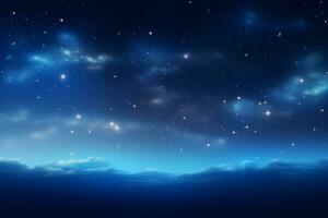 Himmel mit Sterne Blau abstrakt Hintergrund, ai generieren foto