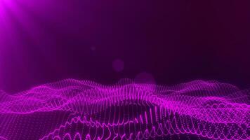 Spinnen lila Raum Partikel form, futuristisch Neon- Grafik Hintergrund, Energie 3d abstrakt Kunst Element Illustration, Technologie künstlich Intelligenz Hintergrund foto