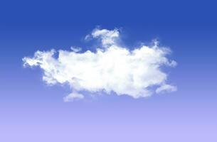 Single Wolke Über Blau Hintergrund foto