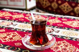 Türkisch Tee Nahansicht oben Aussicht foto