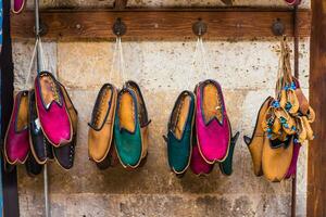 Türkisch Schuhwerk im Istanbul foto
