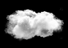 realistisch Wolke gestalten isoliert Über schwarz Hintergrund foto