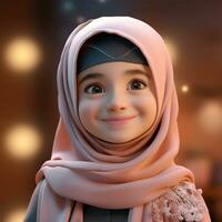 schön glücklich Muslim Kinder lächelnd foto