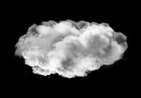 realistisch Wolke gestalten isoliert Über schwarz Hintergrund foto