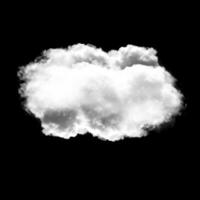 Wolke gestalten isoliert Über schwarz Hintergrund foto