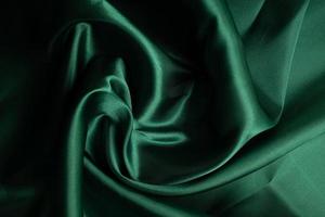 grüner Stoff Textur Hintergrund, abstrakt, Nahaufnahme Textur des Stoffes