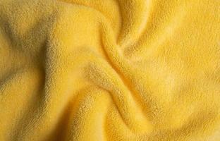 gelber Stoff Textur Hintergrund, abstrakt, Nahaufnahme Textur des Stoffes