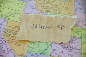 USA Reise Tipps Über das Karte foto