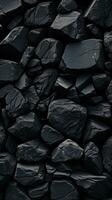 Kieselsteine Steine Hintergrund mit schwarz getönt. ai generiert foto