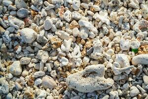 ein Stapel von Steine auf das Strand foto