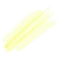 abstrakt Aquarell Farbe Bürste Schlaganfall. Hand gezeichnet Gelb Fleck. beschwingt Farbe Vorlage isoliert auf Weiß. hell texturiert Hintergrund. foto