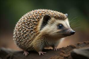 Igel, Erinaceus europaeus. ai generativ foto