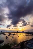 Standpunkt Pattaya Strand im Pattaya Stadt Chonburi, Thailand foto