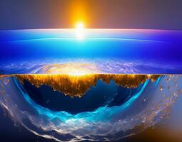 abstrakt Hintergrund ähnlich das abspielen von Licht und Wasser Ströme unter das des Ozeans Oberfläche. foto