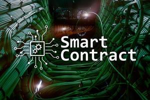 Smart Contract, Blockchain-Technologie im modernen Geschäft. foto