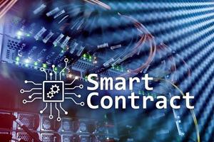 Smart Contract, Blockchain-Technologie im modernen Geschäft.