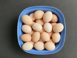 Bio-Ei für eine gesunde Ernährung mit Proteinen und Lipiden foto