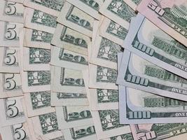 Hintergrund für Wirtschafts- und Finanzthemen mit amerikanischem Dollargeld foto