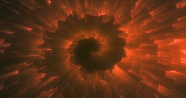 abstrakt Gelb Orange Energie magisch hell glühend Spiral- Strudel Tunnel Hintergrund foto