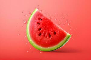 Scheibe von frisch Wassermelone foto