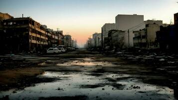 aufgeben zerstört Stadt Ruinen foto