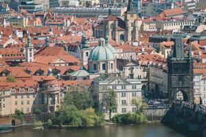 schön Aussicht von das Stadt Prag foto