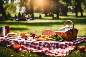 International Picknick Tag ai generativ foto